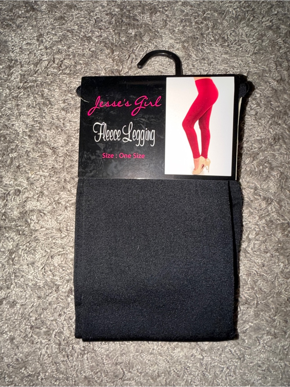 Black Fleece Leggings - One Size